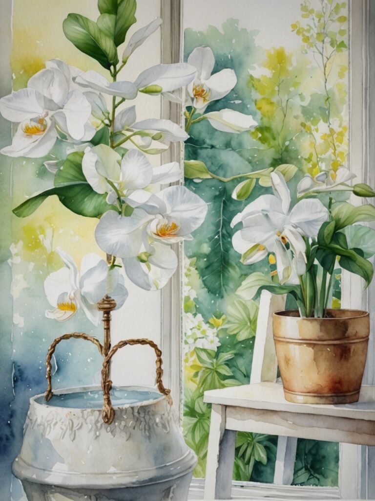 白いランは、純粋、無垢の花言葉