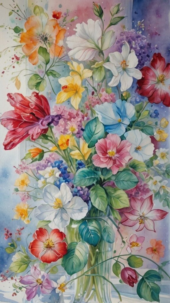 16-17 白い花、赤い花、ピンクの花、どれもいい