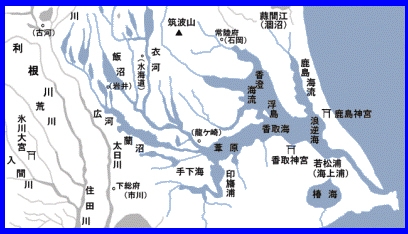 千年前の印旛沼周辺地図