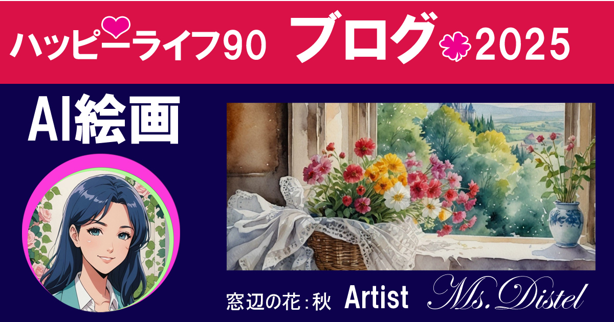 秋を彩る窓辺の花