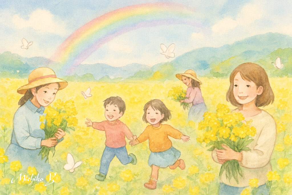 Microsoft Copilotで絵を描く
イラスト:春の房総半島:菜の花祭り