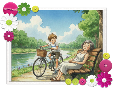 AI絵画の山田みち子とGeminiの共創。ひろ君とさっちゃん。