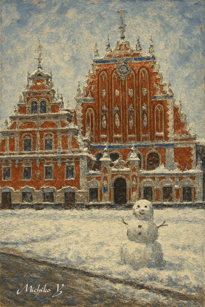 Microsoft Copilotで絵を描く
バルト三国:雪のラトビア