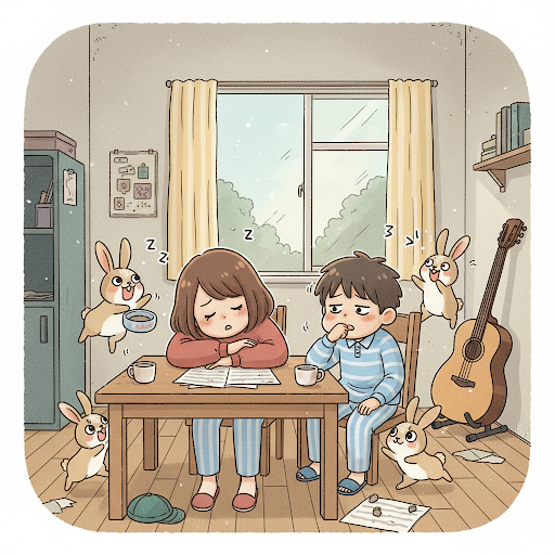 ぴょんぴょん物語
ミヨねえちゃん徹夜仕事