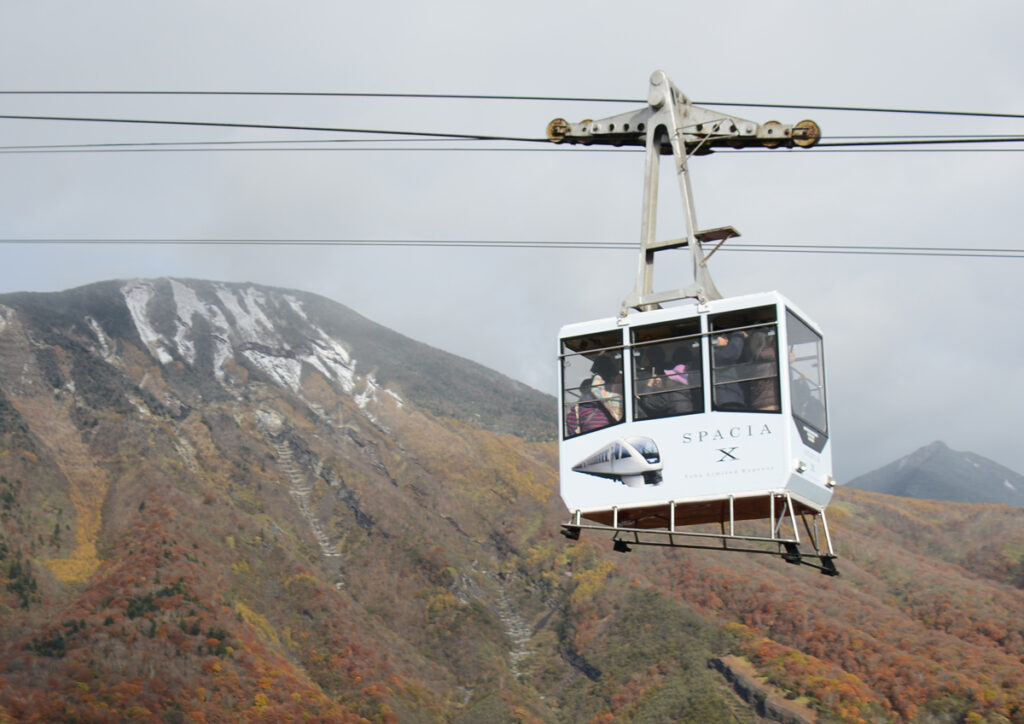 明智平ロープウェイの風景