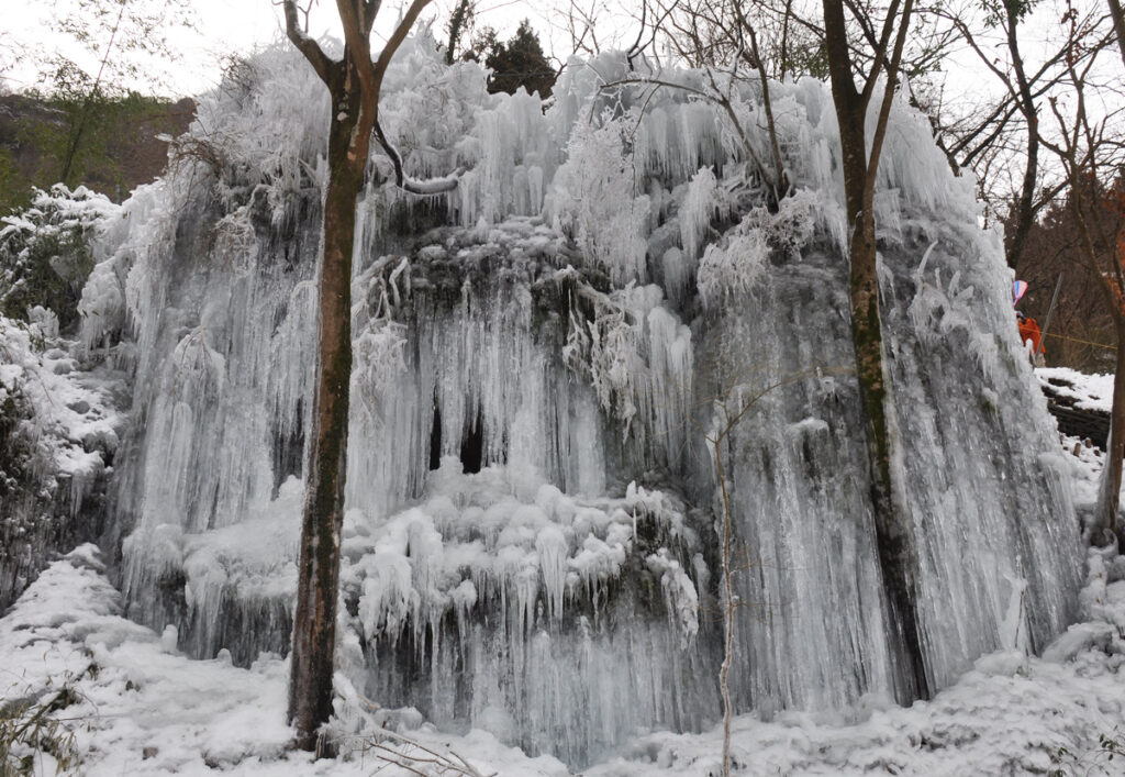 ◆自然という名のアート

 最後に見上げたのは、巨大な氷の柱。 無数に垂れ下がるツララは、自然が長い時間をかけて築き上げた「氷の館」であり、クリスタルのオブジェだ。